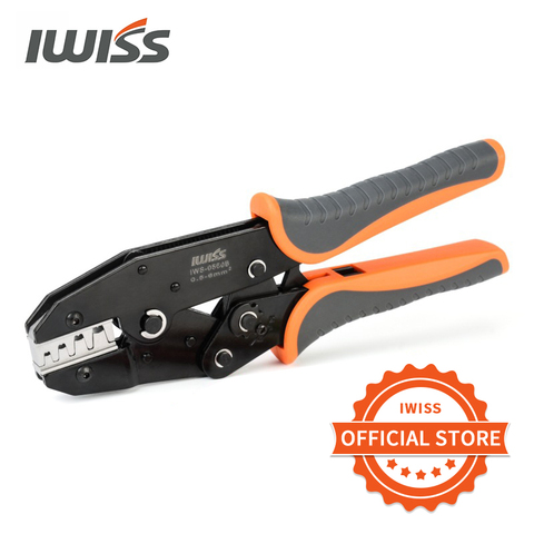 IWISS IWS-0560 Crimping Plier Tools for Crimp 20-10AWG 0.5-6mm2 454A/454B/454C U-type Shaped Copper Wire Buckle Terminals ► Photo 1/6