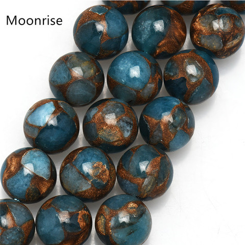 Mix Color Blue Nepal Stone Round Loose Beads For Jewelry Making DIY Bracelet Necklace 6/8/10/12mm ► Photo 1/6