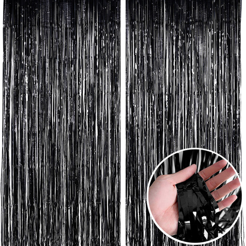Birthday Party Wedding Decoration Backdrop Curtains Glitter Glossy Fringe Tinsel Foil Curtain Baby Shower Anniversary Wholesale ► Photo 1/6