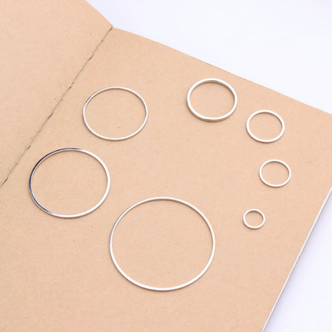 50pcs/Lot Rhodium Color Round Shaped Geometric Accessories Fit DIY Handmade Jewelry Making And Finding ► Photo 1/5