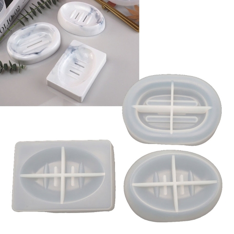 1 Pc Handmade Soap Box Silicone Mold Soap Dish Tray Resin Casting Mold Epoxy Resin Ring Dish Holders Resin Soap Tray Molds ► Photo 1/6