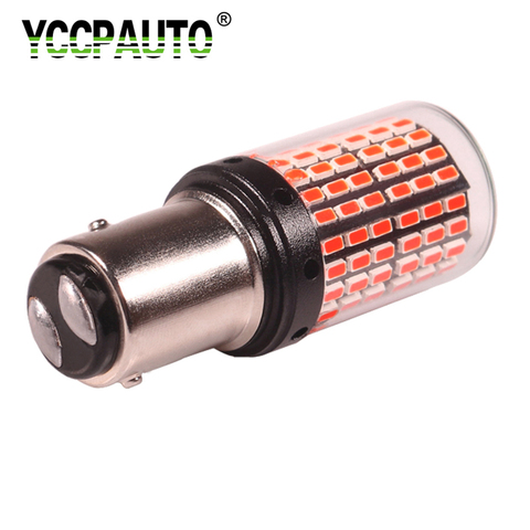 YCCPAUTO 1Pcs P21/5w LED Canbus Bulbs 1157 BAY15D LED Car Brake Lights No Hyper Flash Auto Parking Lamp Error Free 3014 144 smd ► Photo 1/6