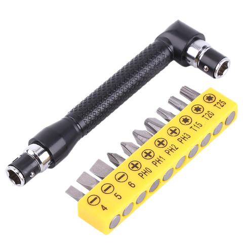 L-Shape Screwdriver Bit Two Way 1/4 Inch Hex Socket Torque Wrench Universal Double Head Hand Tool Ratchet Wrench Tools Driver ► Photo 1/6