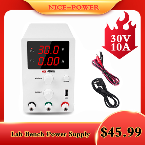 DC Switching Bench Power Supply Adjustable Laboratory 30v 10a Digital Power Supplies Power Source 110V 220V Bench Source ► Photo 1/6