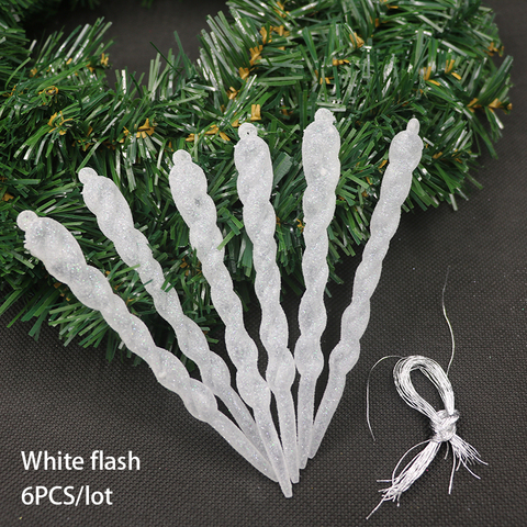 Winter Party Simulation Ice Christmas Decoration Tree Hanging Ornament Simulation snowflake Tree Decorations Fake Icicle Props ► Photo 1/6