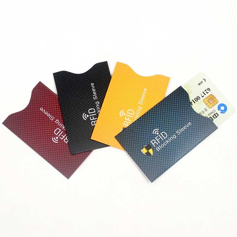 Newest 5PCS Anti Theft for RFID Credit Card Protector Blocking Cardholder Sleeve Skin Case Covers Protection Bank Card Case ► Photo 1/6
