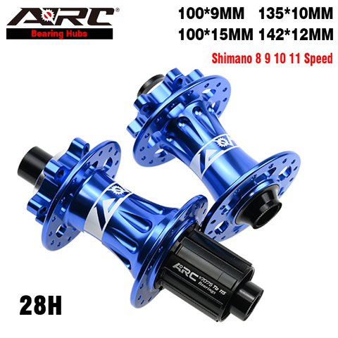 ARC Newest MTB Hub Aluminum alloy Front 2 Rear 4 Bearing Hub Bicycle Hub 4 pawls 48 clicks 28H Disc Bike Hub QR / Thru axle Hub ► Photo 1/6