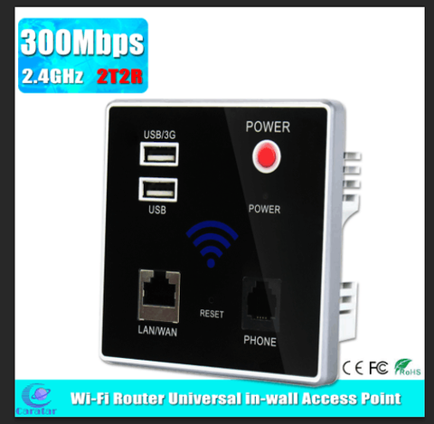 300Mbps Wireless Wall-mounted Panel PoE powered AP access point Router  for Hotel/Restaurant/Hospital ► Photo 1/6