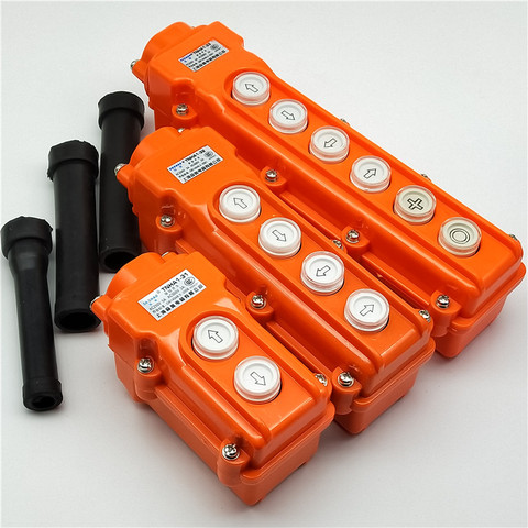 Waterproof hoist push button switch crane switch TNHA1-COB-61 21 31 32 33 pendant controller 220v 380v ► Photo 1/6