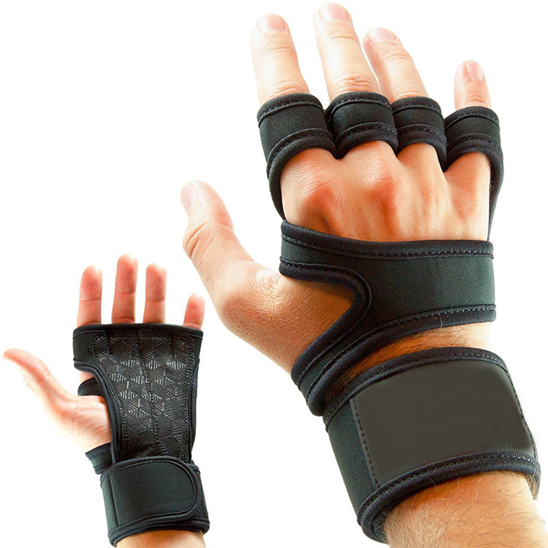 Weight Lifting Training Gloves Unisex Fitness Body Building Grips Palm Protector 