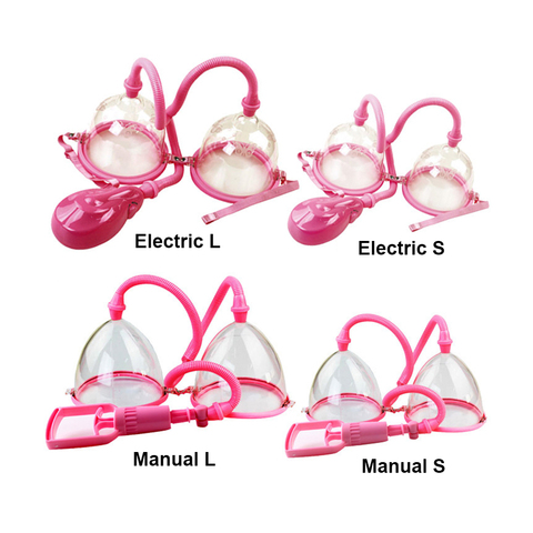 Electric/Manual Breast Massager Vacuum Cup Vibrating Breast Enlarge Enhance Nipple Sucker Breast Massager Pump With Retail Box ► Photo 1/6