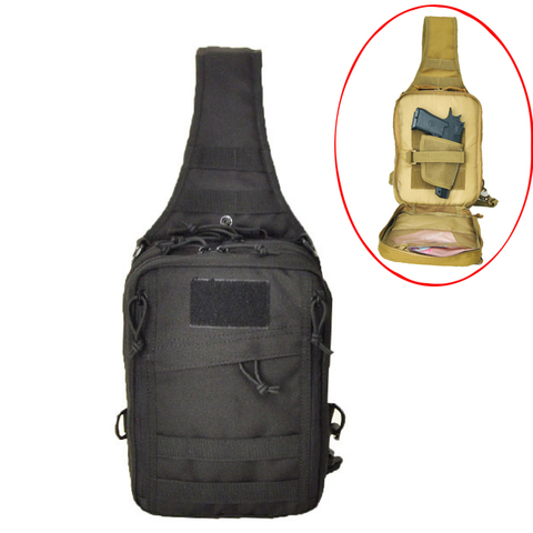 Military Tactical Gun Bag Pistol Shoulder Bag Handgun Holster Army Airsoft Pistol Holder Case Molle Hunting Sling Chest Pack ► Photo 1/6