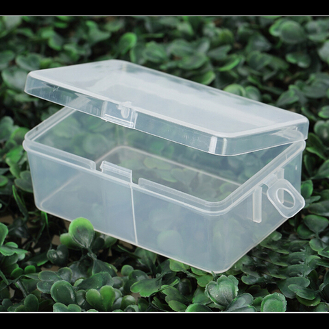 New Home Storage R555 Plastic Rectangular Small Clear Box Transparent Packaging Box With Cover Hook ► Photo 1/6