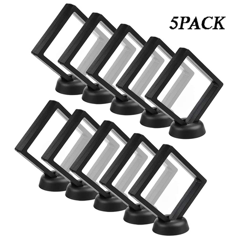5Pcs Creative Transparent Square Badge Display Stand Craft Coin Frame Collection Holder ► Photo 1/6