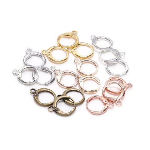 20pcs/lot 14x12mm Gold  France Lever Earring Hooks Wire Settings Base Earrings Hoops For Jewelry Making Finding Supplies ► Photo 1/6