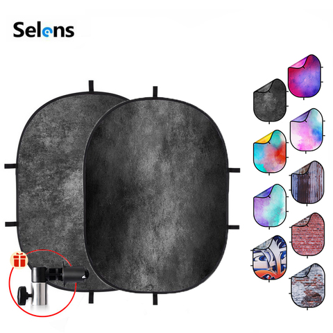 SITOO 1.5x2M Double Side Collapsible Background Microfiber Folded Double Sided 2 in 1 Backdrops For YouTube Video Studio ► Photo 1/6