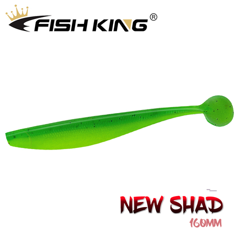 FISH KING New Shad Fishing Lures Soft Lure 160mm/13.0g 4pcs/pack Wobblers Carp Silicone Bait Pike Bass Artificial Baits ► Photo 1/6