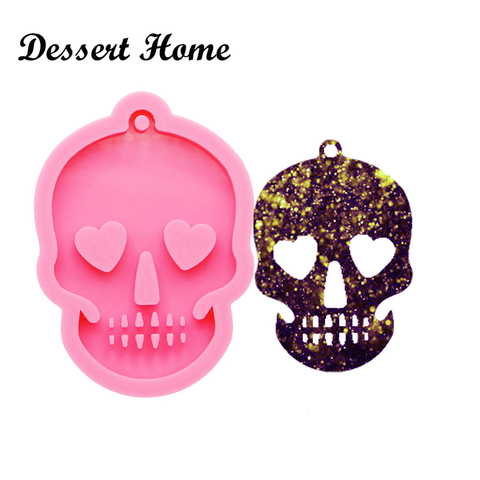 DY0081 DIY Halloween Skull Epoxy Molds Silicone Resin Mold for Keychains Jewelry Making Tools ► Photo 1/6