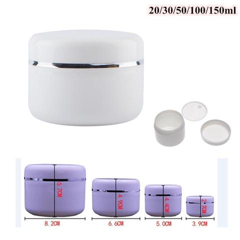 Refillable Bottles Travel Face Cream Lotion Cosmetic Container Plastic Empty Makeup Jar Pot 20/30/50/100/150/250g wholesale ► Photo 1/6