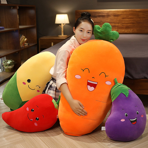 New Cartoon Smile Carrot chili corn Plush toy Cute Simulation eggplant Carrot Pillow Dolls Stuffed Soft Toys for Children Gift ► Photo 1/6