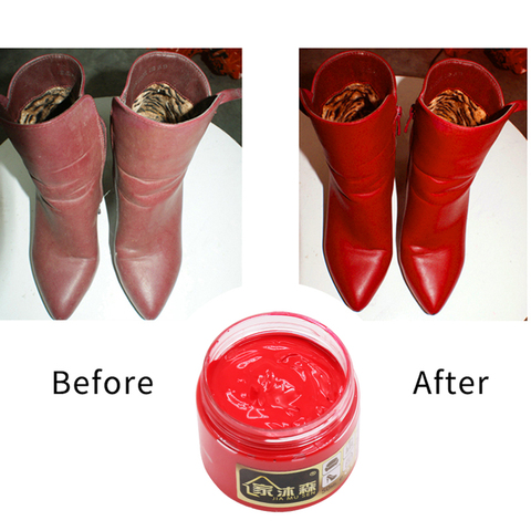 Red Leather Repair Paste 50ml Shoe Cream Leather Paint for Car Seat Sofa Handbags Scratch Cracks Restoration LeatherCare Paint ► Photo 1/6