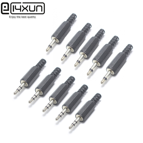 2/5/10Pcs/Lot 3.5mm 2/3pole Mono/Stereo HeadPhone Connector Male Audio Jack Plug 3.5Mm With Black Plastic Housing Size 5 x 0.9cm ► Photo 1/4