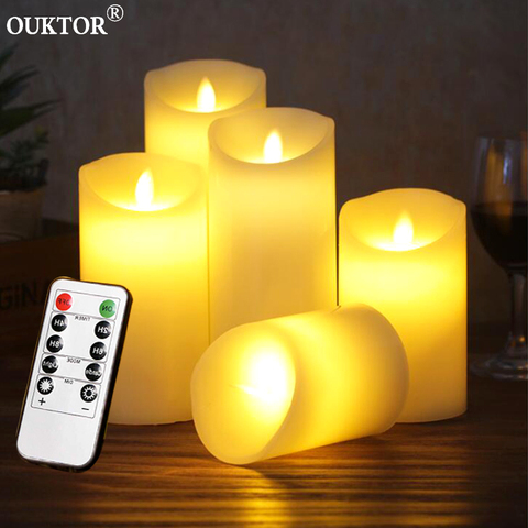 3pcs/lot LED Candles Light Flameless Tea Lights Remote Creative Night Light for Home Wedding Party Christmas Decoration Lamp ► Photo 1/6