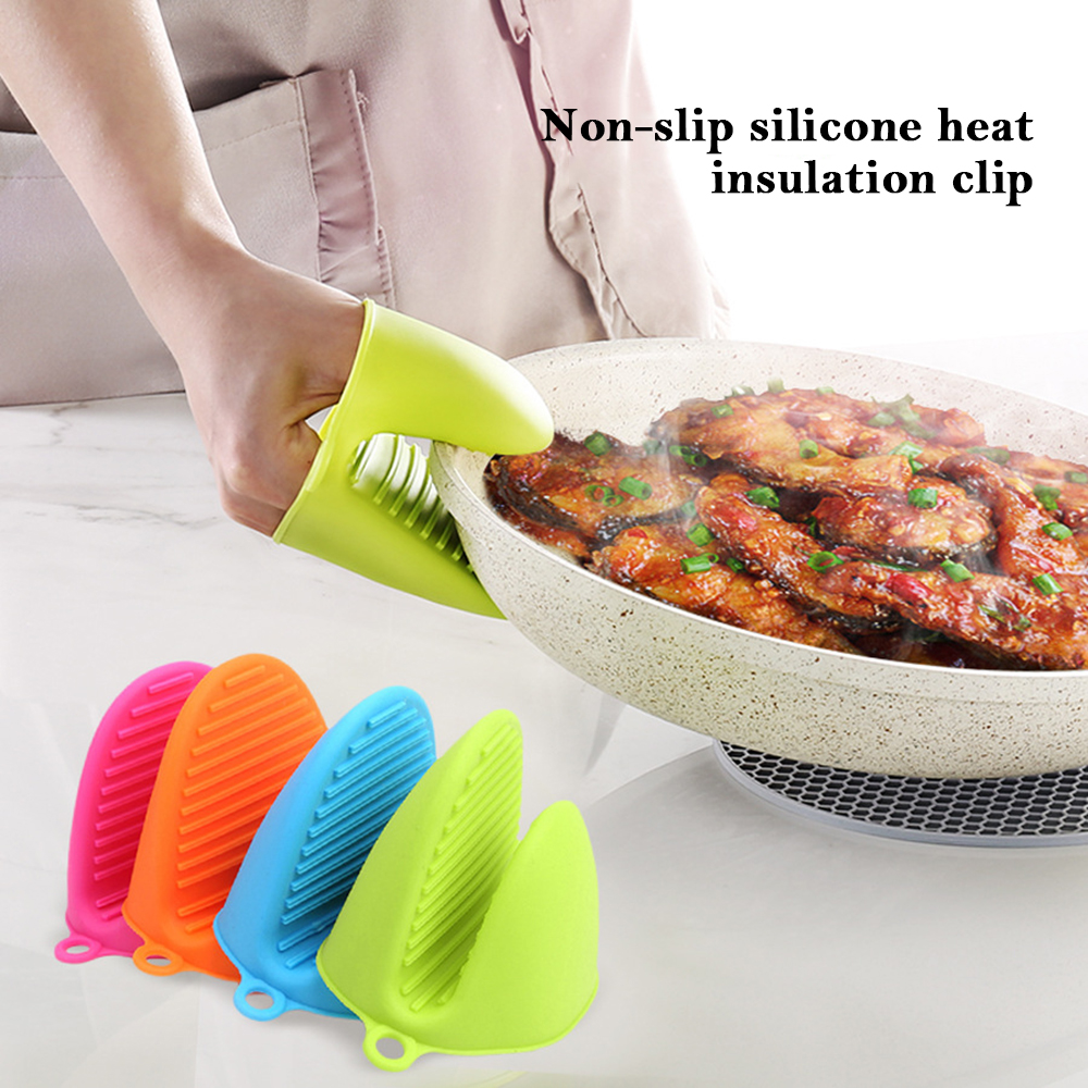 2Pcs Anti-Scald Pot Holder Oven Glove Microwave Mitts for Cooking Baking 
