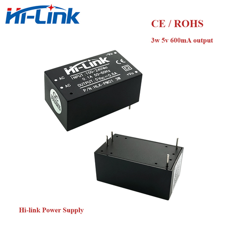 Free shipping 5pcs/lot new Hi-Link ac dc 5v 3w mini power supply module 220v isolated switch mode intelligent module HLK-PM01 ► Photo 1/5
