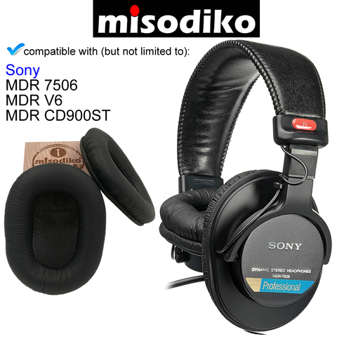 misodiko Replacement Ear Pads Cushions Kit - for Sony MDR 7506 - V6 - CD900ST, Headphones Repair Parts Earpads with Memory Foam ► Photo 1/6