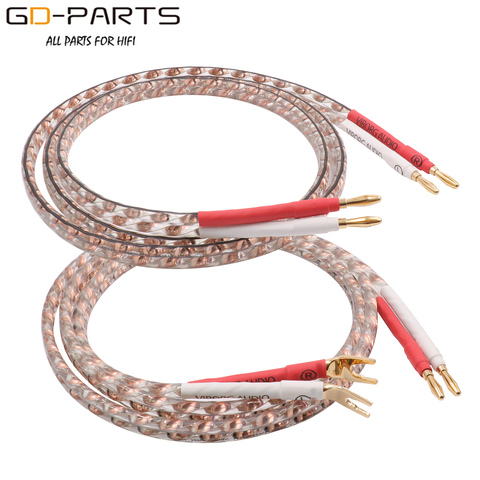 5N OFC Banana plug Speaker Cable Banana To Spade Fork Connector For Hifi Audio AMP Home theater ► Photo 1/6
