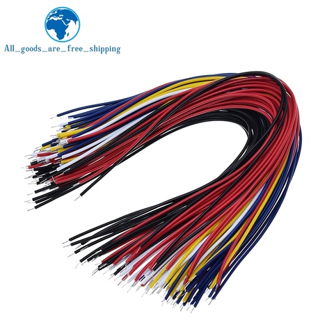 TZT 100PCS 20CM Color Flexible Two Ends Tin-plated Breadboard Jumper Cable Wires ► Photo 1/6