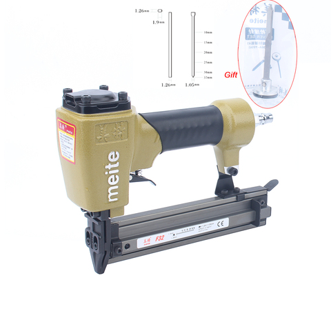 Meite F32 Pneumatic Brad Nailer Gun Air Stapler  Tools for Decoration/Leather/Shoes ► Photo 1/6
