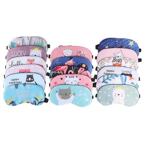 1pc Sleeping Mask Eyepatch Eye Cover Cotton Creative Lovely Cartoon for Eye Travel Relax Sleeping Aid Eye Patch Shading Eye Mask ► Photo 1/6