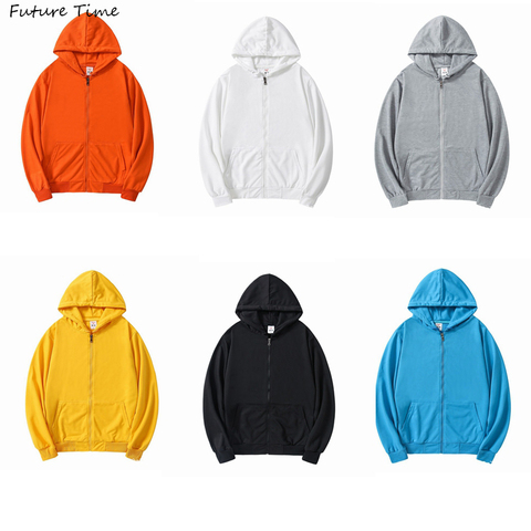 Couples Hoodies Men Male Casual Solid Black Hoodies Sweatshirt Male Hip Hop Streetwear Top Mens Oversized Zip Up Hoodie Women ► Photo 1/6