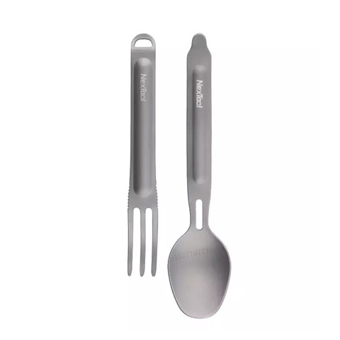 Youpin NexTool Fork Spoon Outdoor Pure Titanium Portable Tableware 2-in-1 Detachable Outdoor Sports Healthy Convenient ► Photo 1/6