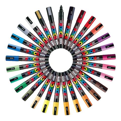 1 Set Uni Mitsubishi Posca PC-1M/3M/5M/8K/17K Paint Marker Writing Pen  7/8/12/15 Colors/Set ► Photo 1/6