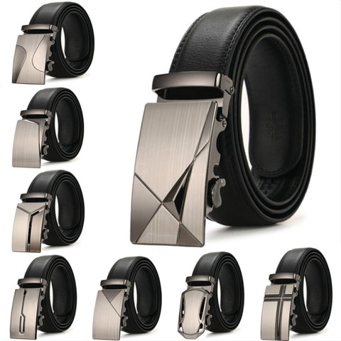 New Hot Selling Men Belt Fashion Pu Alloy Automatic Buckle Belt Business Affairs Casual Decoration Belt Men's Belts Luxury Brand ► Photo 1/6