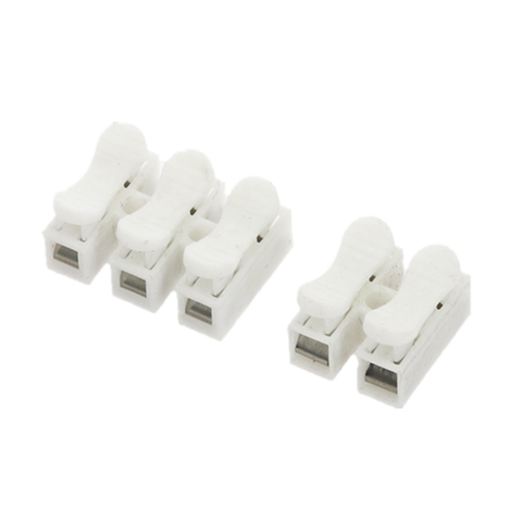 10Pcs CH-2 CH-3 Spring Wire Quick Connector 2P 3P Electrical Crimp Terminals Block Splice Cable Clamp Easy Fit Led Strip ► Photo 1/6