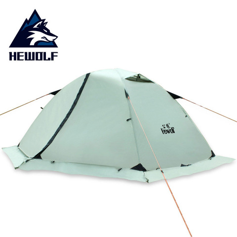 Hewolf Outdoor Professional Double-layer Tent Wild Snow Mountain Camping Equipment Multi-Person Ultra-light Snow Skirt Tent ► Photo 1/6