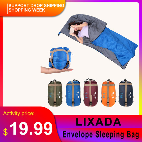LIXADA 190*75cm Envelope Sleeping Bag Adult Camping Outdoor Mini Walking beach Sleeping Bags Ultralight Travel Bag Spring Autumn ► Photo 1/6