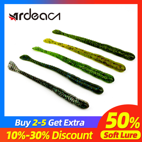 ARDEA 10pcs fishing lure soft Silicone tail lure shad baits freshwater pike muskies ocean winter trout Carp Black bass bait ► Photo 1/6