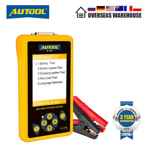 AUTOOL BT460 Car Battery Tester 12V 24V Automotive Batteries Analysis Meter Car Quick Cranking Charging Diagnostic Tool PK KW600 ► Photo 1/6