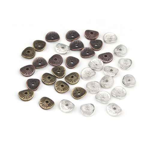 DoreenBeads Zinc Metal Alloy Spacer Beads Irregular Antique Bronze Pattern Color Jewelry DIY Findings Handmade Accessories,20PCs ► Photo 1/6