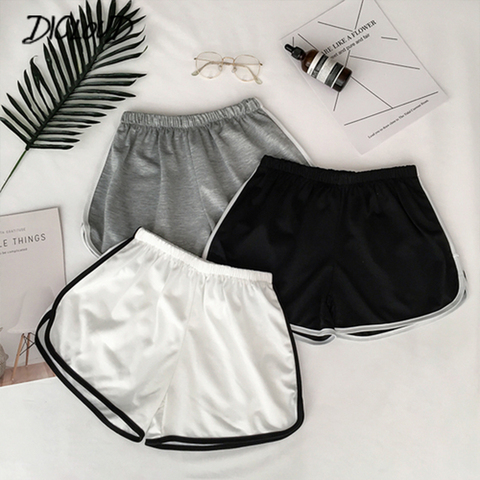 2022 Simple Women Casual Shorts Patchwork Body Fitness Workout Summer Shorts Female Elastic Skinny Slim Beach Egde Short Hot ► Photo 1/6
