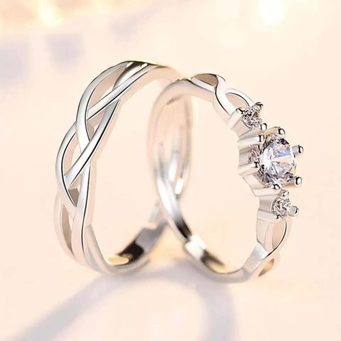 2Pcs/Set 30% Silver Plated Couple Wedding Engagement Ring Crystal Elegant  Women Valentine Day Gift Wholesale Dropshipping - Price history & Review |  AliExpress Seller - NEWALL Store | Alitools.io