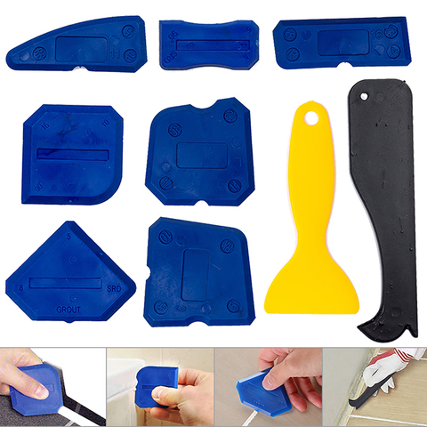 4/5/9pcs Window Door Silicone Sealant Spreader Spatula Scraper Cement Caulk Removal Tool Finishing Sealant Grout Kit Caulking#1 ► Photo 1/6