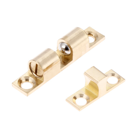 1Pc Metal Double Ball Latch Clip Lock Touch Roller Cupboard Drawer Cabinet Door Latch Catches Touch Bead Furniture Hardware 42mm ► Photo 1/5