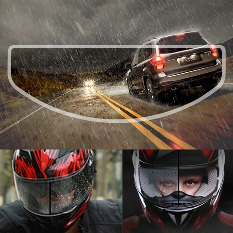 Motorcycle Helmet Waterproof Rainproof Anti-Fog Lens Film Clear Protective Sun Visor Screen Patch Shield for K3 K4 AX8 LS2 HJC M ► Photo 1/6