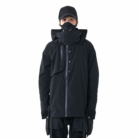 Pupil travel functional jacket with wide side pockets detachable hood and collar techwear streetwear ninjawear japanese style ► Photo 1/5